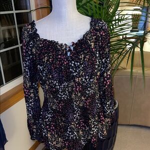 No Boundaries Multicolor Floral Blouse